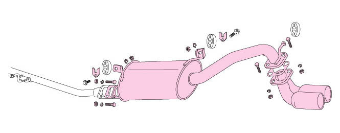 FUJITSUBO Legalis K  Exhaust For CS22S Alto Works TC Turbo 4WD 450-80132