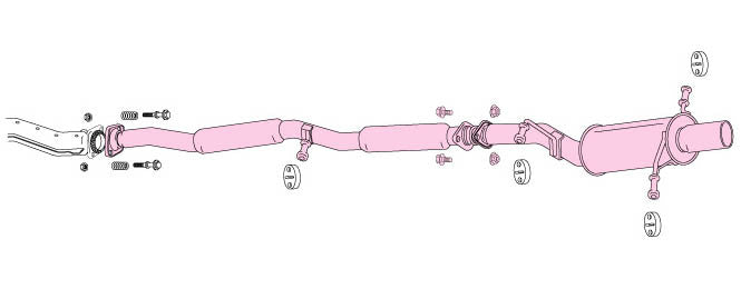 FUJITSUBO POWER Getter Exhaust For GC8 Impreza WRX Applied model D · E · F · G 100-63015