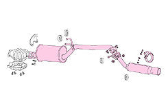 FUJITSUBO POWER Getter Exhaust For W30 · CW30 Largo 2WD minor after 160-17024