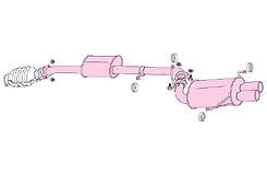 FUJITSUBO Legalis R  Exhaust For ER34 Skyline 25GT 4 door 770-15086