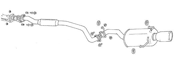 FUJITSUBO Legalis R typeEVOLUTION  Exhaust For BHE Legacy Touring Wagon GT30 760-64054
