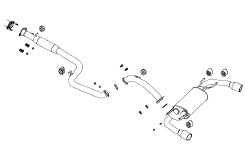 FUJITSUBO AUTHORIZE RM Exhaust For BL3FW Mazdaspeed Axela 2WD 270-42624