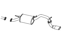 FUJITSUBO AUTHORIZE S Exhaust For MB15S Delica D: 2 1.2 2WD 350-82511