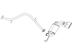 FUJITSUBO AUTHORIZE E Exhaust For ZVW55 Prius 1.8 4WD 440-21462