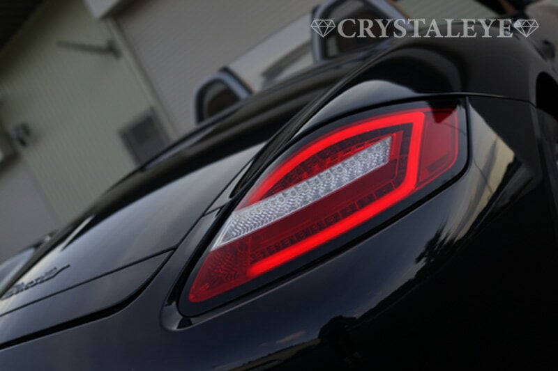 CRYSTAL EYE LATE LOOK LED TAIL LIGHT RED CLEAR AUTO JEWELRY FOR PORSCHE 987 BOXSTER CAYMAN ZENKI S217RC