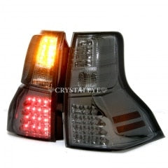 CRYSTAL EYE LED TURN SIGNAL TYPE LEXUS GX LOOK LED TAIL LAMP SMOKED FOR TOYOTA LAND CRUISER PRADO 150  S139SM