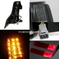 CRYSTAL EYE LED TURN SIGNAL TYPE LEXUS GX LOOK LED TAIL LAMP SMOKED FOR TOYOTA LAND CRUISER PRADO 150  S139SM