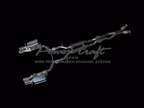POWER CRAFT HYBRID EXHAUST MUFFLER SYSTEM WITH BLACK TAIL FOR AUDI S8 P-AU750101-BKT