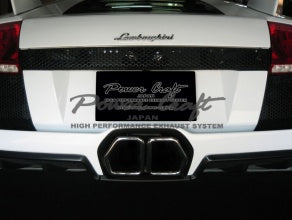 POWER CRAFT HYBRID EXHAUST MUFFLER SYSTEM SUS SQUARE TAIL BLACK TAIL FOR LAMBORGHINI MURCIELAGO LP640 LP650 P-LA310102-BKT