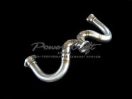 POWER CRAFT HYBRID EXHAUST MUFFLER SYSTEM WITH BLACK TAIL FOR FERRARI 355 P-FE360102-BKT