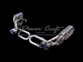 POWER CRAFT HYBRID EXHAUST MUFFLER SYSTEM WITH BLACK TAIL FOR PORSCHE 997 CARRERA S 4S  P-PO920102-BKT