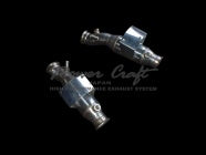 POWER CRAFT HYBRID EXHAUST MUFFLER SYSTEM 2 PIECES OUT BLACK TAIL FOR LAMBORGHINI GALLARDO P-LA320102-BKT