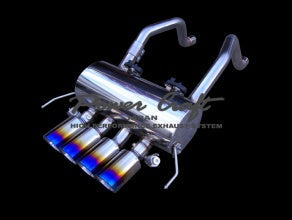 POWER CRAFT HYBRID EXHAUST MUFFLER SYSTEM FRONT PIPE SET WITH BLACK TAIL FOR CORVETTE CORVETTE C7 P-CO990101-SE-BKT