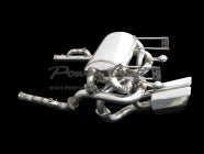 POWER CRAFT HYBRID EXHAUST MUFFLER SYSTEM SUS SQUARE TAIL BLACK TAIL FOR LAMBORGHINI MURCIELAGO LP640 LP650 P-LA310102-BKT