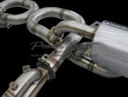 POWER CRAFT HYBRID EXHAUST MUFFLER SYSTEM 2 PIECES OUT BLACK TAIL FOR LAMBORGHINI GALLARDO P-LA320105-BKT