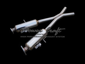POWER CRAFT HYBRID EXHAUST MUFFLER SYSTEM MID X TUBE WITH BLACK TAIL FOR JEEP GRAND CHEROKEE SRT P-JE680101-BKT