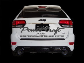 POWER CRAFT HYBRID EXHAUST MUFFLER SYSTEM MID X TUBE WITH BLACK TAIL FOR JEEP GRAND CHEROKEE SRT P-JE680101-BKT
