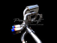 POWER CRAFT HYBRID EXHAUST MUFFLER SYSTEM WITH BLACK TAIL FOR PORSCHE 997 CARRERA S 4S  P-PO920102-BKT