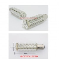 CRYSTAL EYE WORLD'S LONGEST LED BULB (ORANGE) FLUX LED 33 BULBS S25 SOCKET BASE 150 DEGREE PIN TYPE FOR  H004UM
