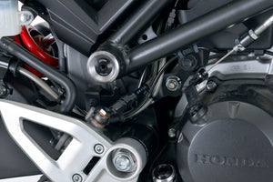 PLOT SWAGE-LINE PRO REAR BRAKE HOSE KIT RED AND BLUE ALUMINUM FITTINGS CLEAR HOSE FOR HONDA CB125R SAP0040R
