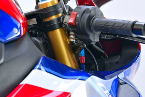 PLOT SWAGE-LINE PRO FRONT BRAKE HOSE KIT BI-PIECE STAINLESS STEEL FITTINGS BLACK SMOKE HOSE FOR HONDA CBR1000RR-R SP STPB0044FB