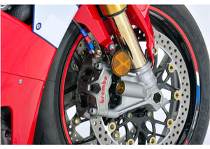 PLOT SWAGE-LINE PRO FRONT BRAKE HOSE KIT BI-PIECE STAINLESS STEEL FITTINGS BLACK SMOKE HOSE FOR HONDA CBR1000RR-R SP STPB0044FB