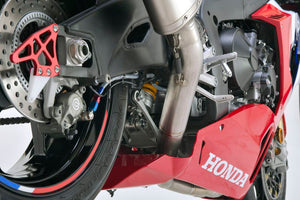 PLOT SWAGE-LINE PRO REAR BRAKE HOSE KIT BLACK STAINLESS STEEL FITTINGS CLEAR HOSE FOR HONDA CBR1000RR-R SP BTP0044R