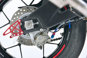 PLOT SWAGE-LINE PRO REAR BRAKE HOSE KIT BLACK STAINLESS STEEL FITTINGS CLEAR HOSE FOR HONDA CBR1000RR-R SP BTP0044R