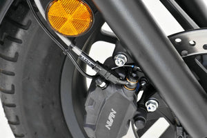 PLOT SWAGE-LINE PRO FRONT BRAKE HOSE KIT STAINLESS STEEL FITTINGS CLEAR HOSE FOR HONDA REBEL250 STP0049FS