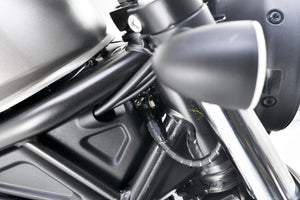 PLOT SWAGE-LINE PRO FRONT BRAKE HOSE KIT STAINLESS STEEL FITTINGS CLEAR HOSE FOR HONDA REBEL250 STP0049FS