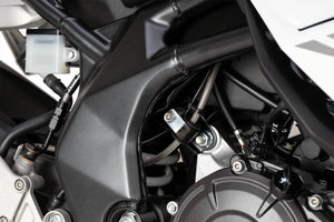 PLOT SWAGE-LINE PRO REAR BRAKE HOSE KIT STAINLESS STEEL FITTINGS CLEAR HOSE FOR HONDA CBR250RR STP0056R