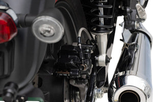 PLOT SWAGE-LINE PRO REAR BRAKE HOSE KIT BLACK STAINLESS STEEL FITTINGS CLEAR HOSE FOR HONDA GB350 BTP0057R