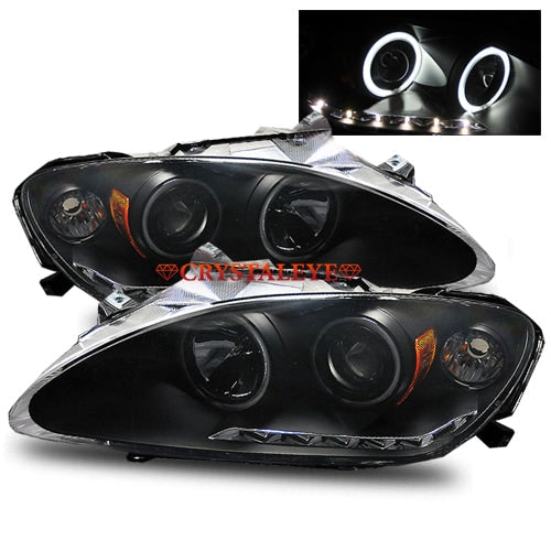 CRYSTAL EYE DOUBLE CCFL SQUID RING PROJECTOR HEADLIGHTS (BLACK) FOR HONDA S2000 ZENKI L013BK