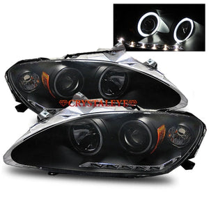 CRYSTAL EYE DOUBLE CCFL SQUID RING PROJECTOR HEADLIGHTS (BLACK) FOR HONDA S2000 ZENKI L013BK
