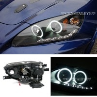 CRYSTAL EYE DOUBLE CCFL SQUID RING PROJECTOR HEADLIGHTS (BLACK) FOR HONDA S2000 ZENKI L013BK