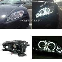 CRYSTAL EYE DOUBLE CCFL SQUID RING PROJECTOR HEADLIGHTS (CHROME) FOR HONDA S2000 ZENKI L013CR