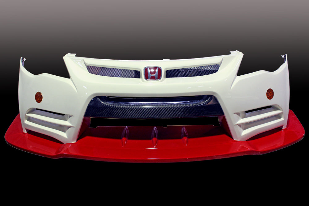 M&M HONDA AERO BUMPER FRONT UNDER SPOILER FOR CIVIC FD2 FD1 01010-FD2-MR02