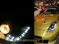 CRYSTAL EYE AUDI TYPE LED PROJECTOR HEADLIGHTS WITH POSITION LIGHTS (BLACK) FOR NISSAN FAIRLADY Z Z33 ZENKI S112BK