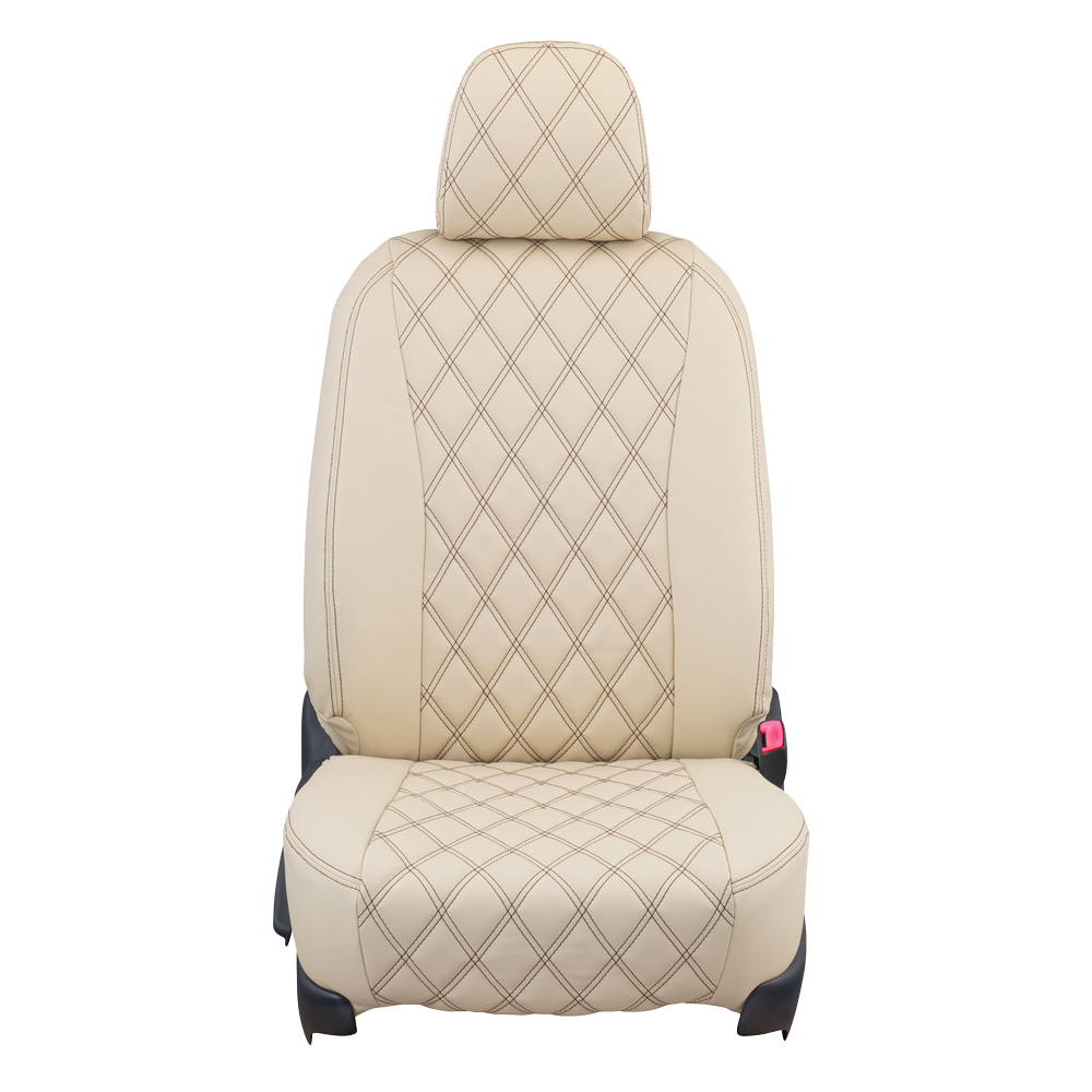 CLAZZIO OVERSTITCH IVORY X BROWN STITCH SEAT COVER FOR TOYOTA ARISTO JZS160 JZS161 S300 V300 24ETB0161VN