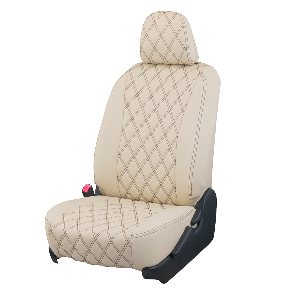 CLAZZIO OVERSTITCH IVORY X BROWN STITCH SEAT COVER FOR TOYOTA ARISTO JZS160 JZS161 S300 V300 24ETB0161VN