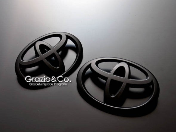 GRAZIO&CO REAR T MARK EMBLEM MATT BLACK  FOR TOYOTA 86 ZN6 ZENKI LATE MODEL EMB702MAT-RT-BL