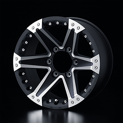 WEDS ADVENTURE MUD VANCE 01 17X8.0 +25 6H 139.7 MBP MATTE BLACK POLY 0033830