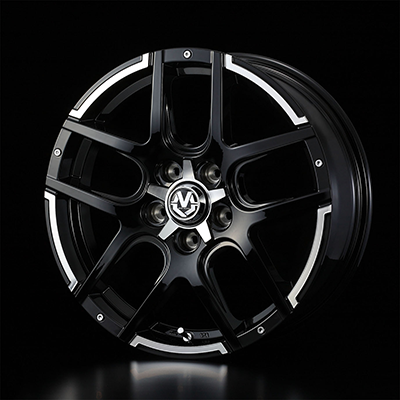 WEDS ADVENTURE MUD VANCE 04 17X7.0J +38 5H 114.3 BKP BLACK POLISH 0038929