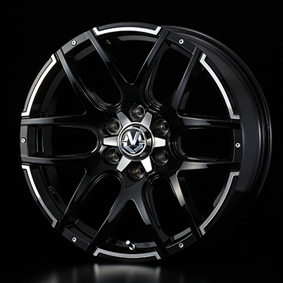 WEDS ADVENTURE MUD VANCE 04 18X7.0J +38 6H 139.7 BKP BLACK POLISH 0038932