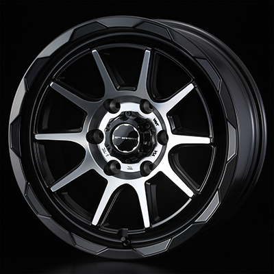WEDS ADVENTURE MUD VANCE 06 17X6.5J +38 6H 139.7 MBP MATTE BLACK POLISH 0039823