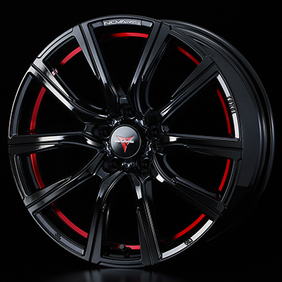 WEDS NOVARIS ROHGUE CB 17X7.0J +53 5H 114.3 BK-RED BLACK 0039495
