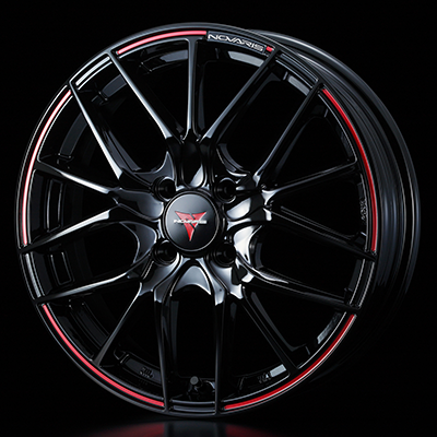 WEDS NOVARIS ROHGUE SH 17X6.5J +42 4H 100 BK-RED BLACK 0040094