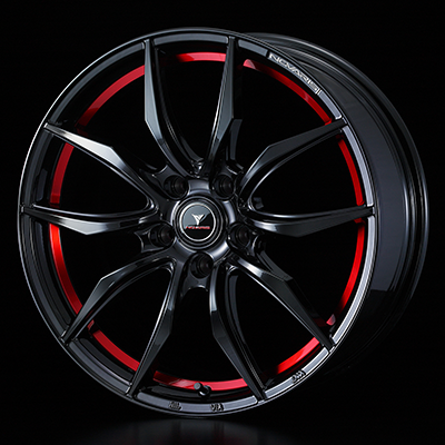 WEDS NOVARIS ROHGUE VF 17X7.0J +47 5H 100 BK-RED BLACK 0040068