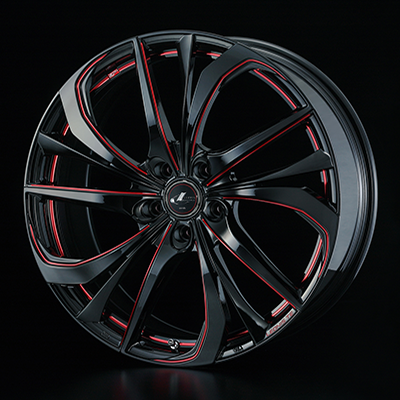 WEDS LEONIS TE 17X7.0J +47 5H 100 BK-SC RED BKMC 0038764