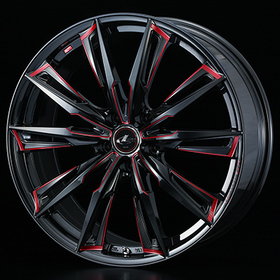 WEDS LEONIS GX 18X7.0J +47 5H 100 BK-SC RED BKMC 0039369